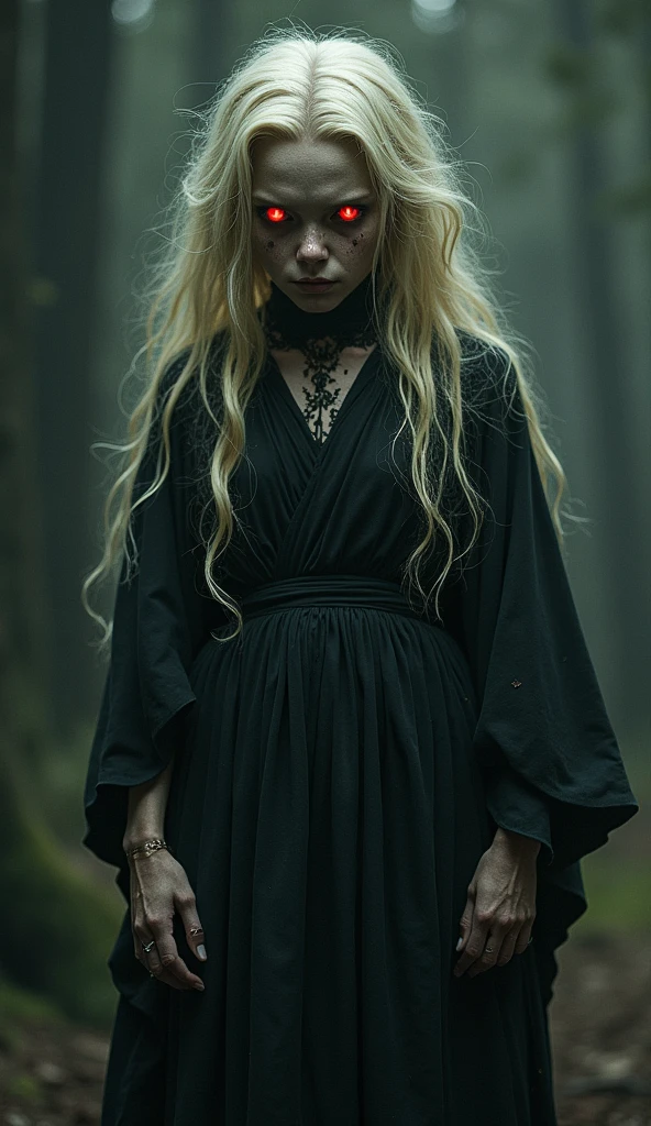 1 girl, yellow eyes, yellow hair, the hair is gathered in two tails, zombie costume, сексуальный zombie costume, 