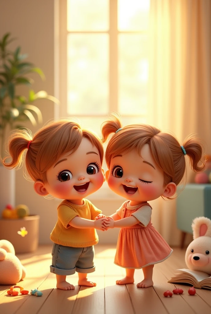 Two years old girls in nursery school