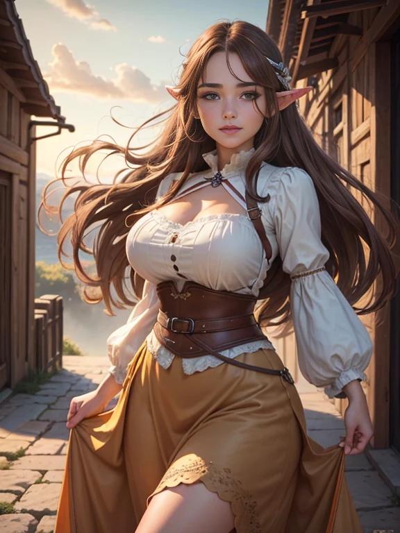 high level of detail, best quality, masterpiece, 1girl, garnet-smf, jewelry, solo, necklace, dress, long hair, tiara, breasts, brown eyes, gloves, brown hair, elbow gloves, cleavage, bare shoulders, medium breasts, white dress, strapless, wedding dress, white gloves, lips, strapless dress, princess ,lips, black hair, skin tight, cowboy shot, collarbone, low-tied long hair, outdoors, castle, clouds, garnet from final fantasy 9, (masterpiece, best quality:1.2),(8k,highres,RAW photo,realistic,photo-realistic:1.3),(detailed skin texture,detailed cloth texture,beautiful detailed face:1.25),professional lighting,photon mapping,beautiful soft light,radiosity,physically-based rendering,model shoot style, model shoot style, (extremely detailed CG unity 8k wallpaper), full shot body photo of the most beautiful artwork in the world, complex 3d render ultra detailed, looking at viewer, 18 yo, wet hair, real human skin, vibrant details, hyperrealistic, beautiful, octane render, 8k, best quality, masterpiece, an extremely delicate and beautiful, extremely detailed ,CG ,unity ,wallpaper, (realistic, photo-realistic:1.37),Amazing, finely detail, masterpiece,best quality,official art, extremely detailed CG unity 8k wallpaper ,extreme detailed eyes, (perfect face), shiny skin, colorful, highest detailed, vibrant colors, ultra high res, (high contrast), intricate, lens flare,