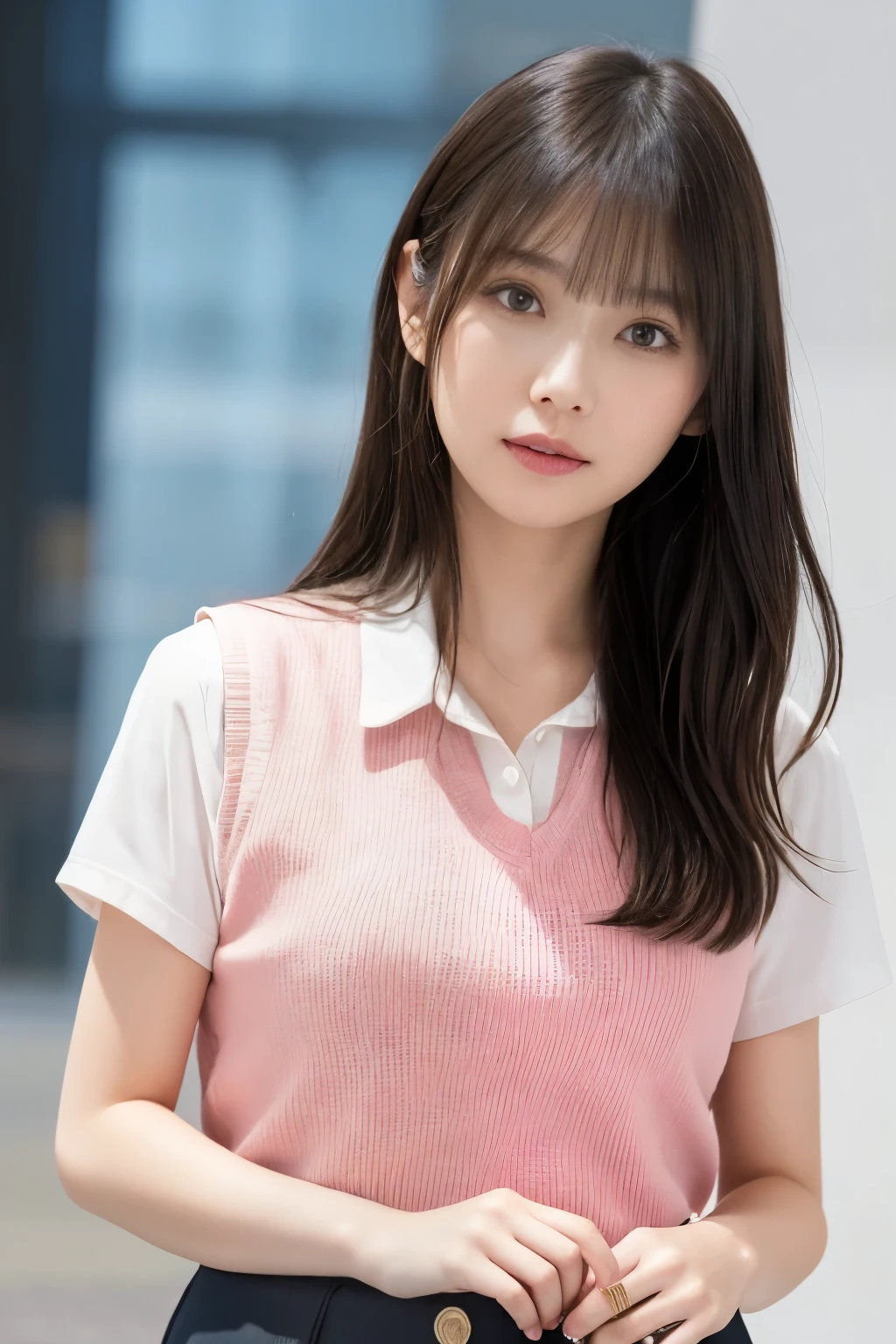 Shy smile