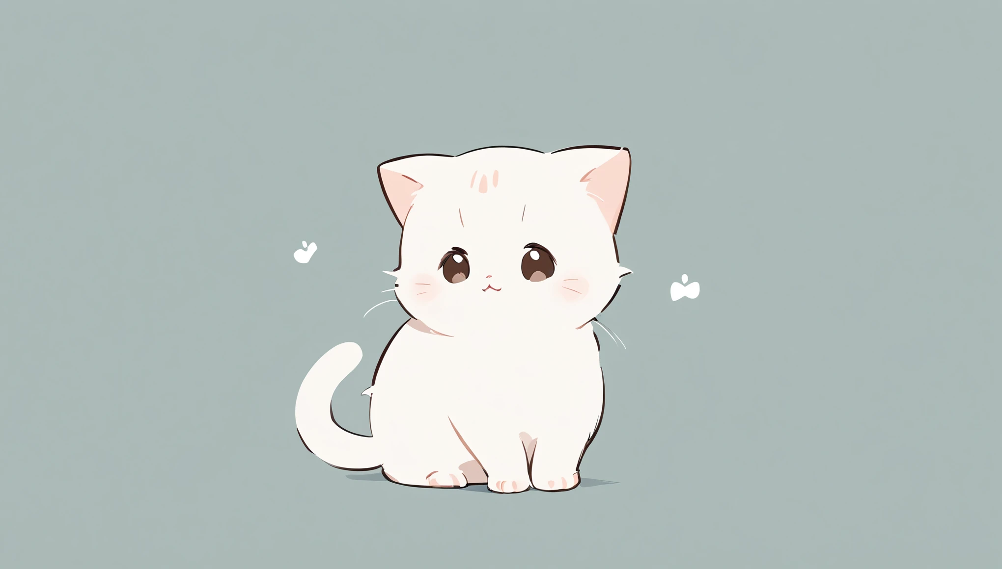 Cute kitten , Minimalist