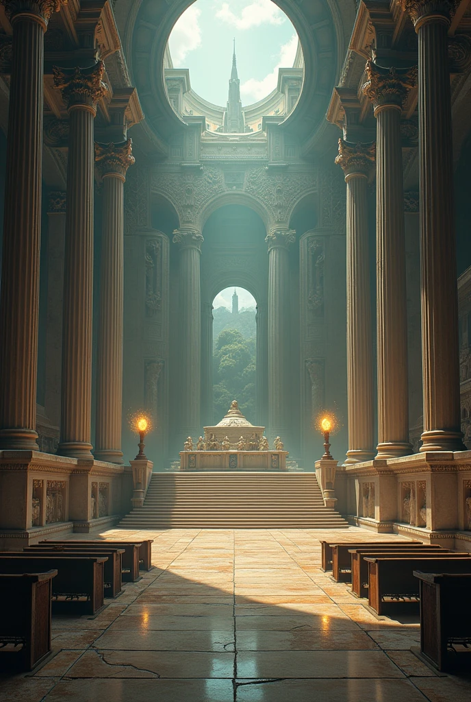 TOMB OF CHRIST ILLUMINATED BY STRONG LIGHT