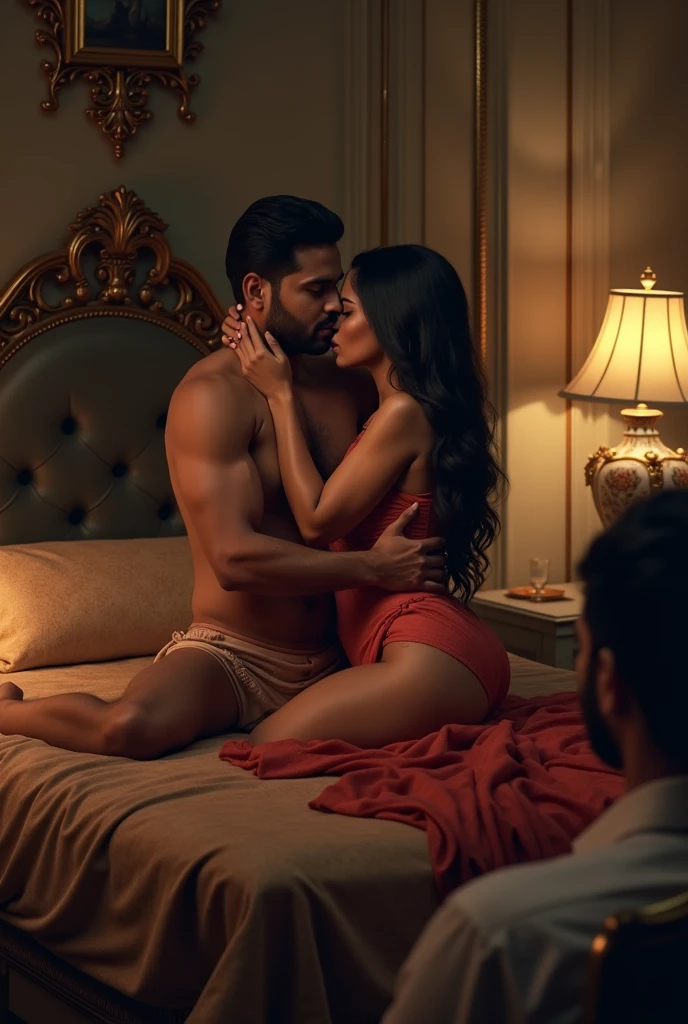 Hot busty beautiful voluptuous wet modern model Shama Sikander posing like a Dog ((bending forward on knees on table, showing wide cleavage to the camera, hands, knees and toes touch the floor, like a dog)) having sex with Man, Man fucking from behind, closed eyes, wet, dripping 4k
Close up hot 16K UHD photo, in sleeveless deep neck red lacy threaded revealing maxi, hot erotic night, sexual, having sex in ((Doggy style sex)), hot red lips