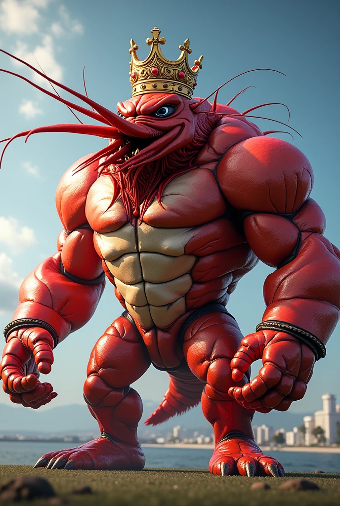 Sky blue male lizardman、Abnormally large penis、Abnormally large male genitalia、Abnormally large scrotum、Huge hairy testicles、Lots of pubic hair、Lots of armpit hair、Lots of chest hair、Lots of red hair、Abnormally large amount of belly hair、A lizardman with sky-blue shining scales、Kneeling pose、Big fangs、Very small head、Sky blue crocodile-like scales、Composition looking up from below、White Breath、Sharp toenails、Eyes tightly closed、an extremely angry、Huge muscles、Stage top background