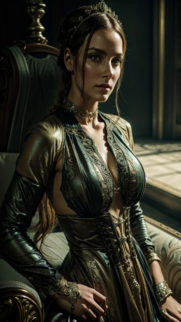 Hyper realistic super detailed sexy Morrigan, expressions faciales sexy, seductive facial expressions, [:(Face detail: 1.4): 0.4], 16K resolution, 4k resolution, Elegant, enchanting, long and fitted dress, deep neckline, long lace sleeves, belt adorned with mystical symbols, high-heeled boots, black and silver jewelry.(looking at viewer, looking at camera directly)
looking at viewer, masterpiece, best quality, highly detailed, desire, blush, (Beautiful and detailed eyes description), (beautiful and detailed face), Perfect female body, (Best Quality), (ultra-detailliert), (masuter piece), (hight resolution), (Original), (the Extremely Detailed CG Unity 8K Wallpapers)