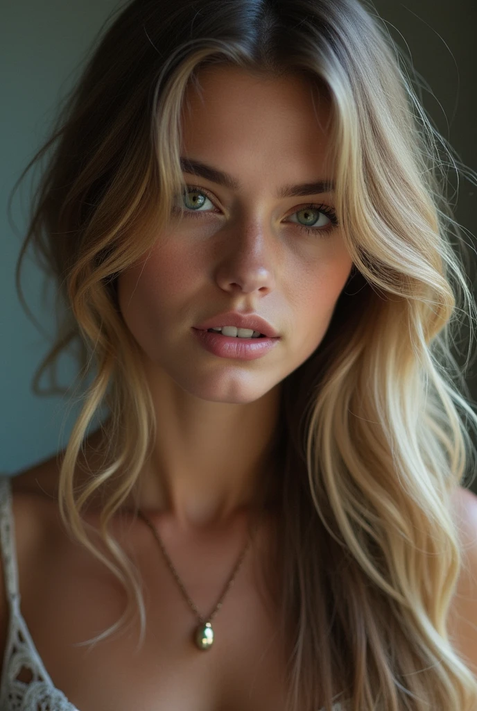 Create a realistic image of a 20 year old woman, long blond hair, blue eyes, cheekbones, ((full body)),
dressed in black shorts, a blue low-cut t-shirt, sitting on a chair, in the street, with people (her neighbors), she is chatting, not looking at the camera, she is watching the game, background image: a street with people around sitting on chairs, head to toe, full body, hyper realistic photo, exposed cleavage