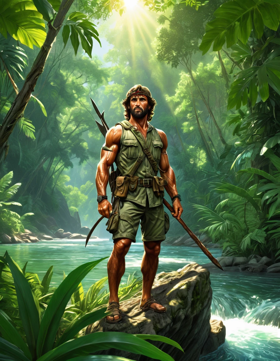 (photorealism:1.2), polynesian with oar in drawings
