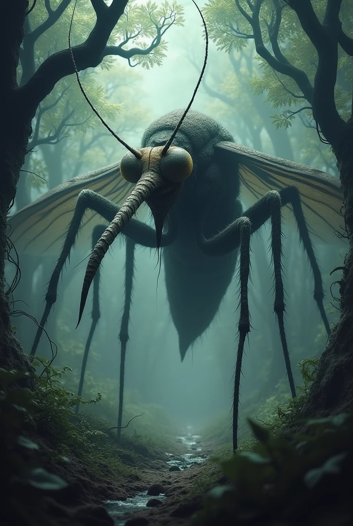 Hybrid animals that are mated into scary animals, namely bees and bats, become scary hybrid animals with the theme of dark clouds and lightning. 