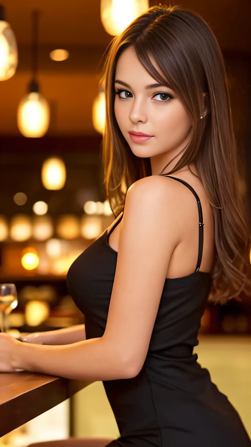 professional ((full body photo)), (4k photo:1.1) by (Jeremy Lipking:0.3), (Dittmann Anna:0.3), (Arian Mark:0.3), (Sharp focus:1.3), high detail, elegant business woman, revealing split black dress, ((older black crowded bar)), ((hugging)), blond hair, instagram model pose, confident, fit girl, lean girl, small breasts:1.2, perfect anatomy, perfect symmetry:1.2, realistic, realistic face:1.2, perfect face, happy, confident, highly detailed, and dramatic, cinematic lighting, bright scene, soft lights