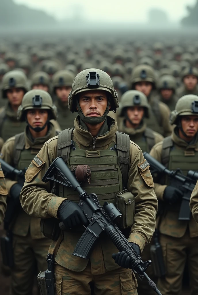 no flags on uniform, just an iron eagle symbol