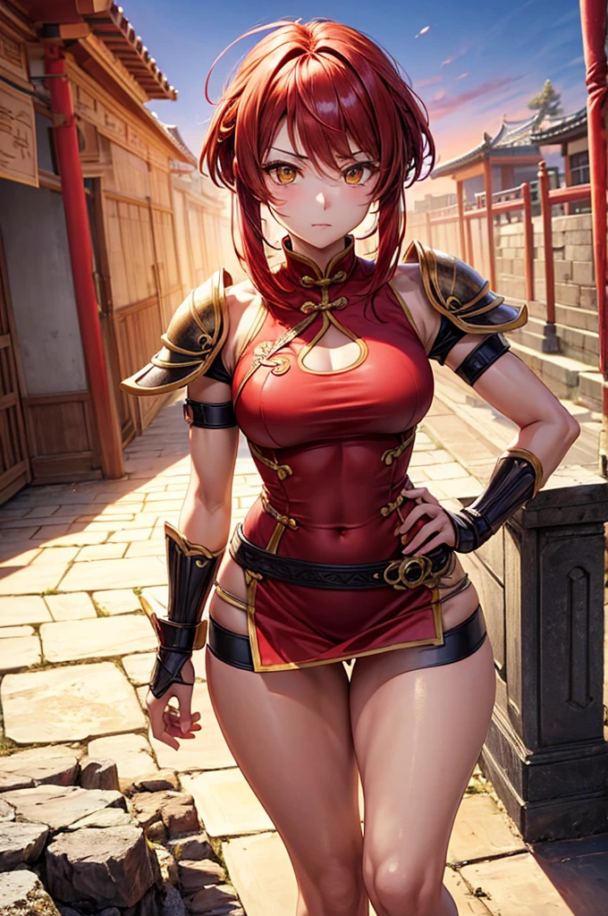 1 Beautiful Girl, Ranma, Braided Ponytail, Redhead, (chinese garment:1.4), Ranma Chan, (Red Chinese Lucky Jacket:1.7), , (blush), masterpiece, highest quality, High resolution, (40 year old mafia man, penis:1.4), Perfect limbs, ((((penis enters vagina)))), behind, Spread your legs, Beautiful depiction of the vagina, ((Binding, Arms behind your back:1.47)), ((Restrained by rope)), Beautiful girl fucks a guy
