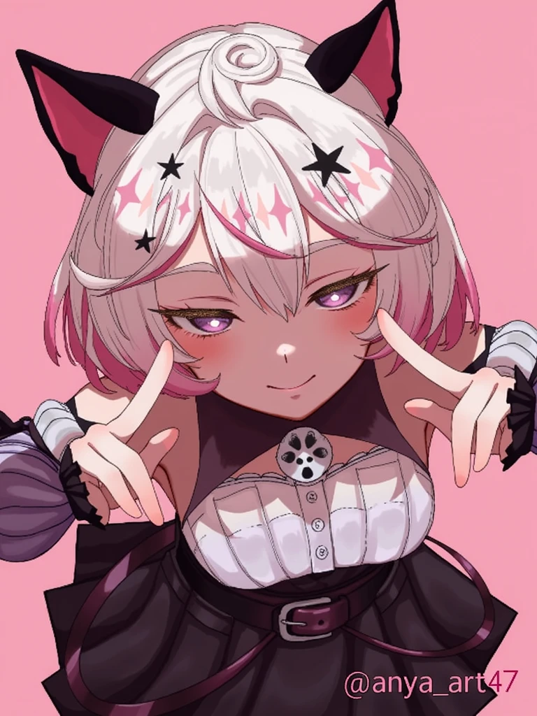 angelcore, cat girl, black paint splatters (score_9,score_8_up,score_7_up,score_6_up,score_5_up,score_4_up)