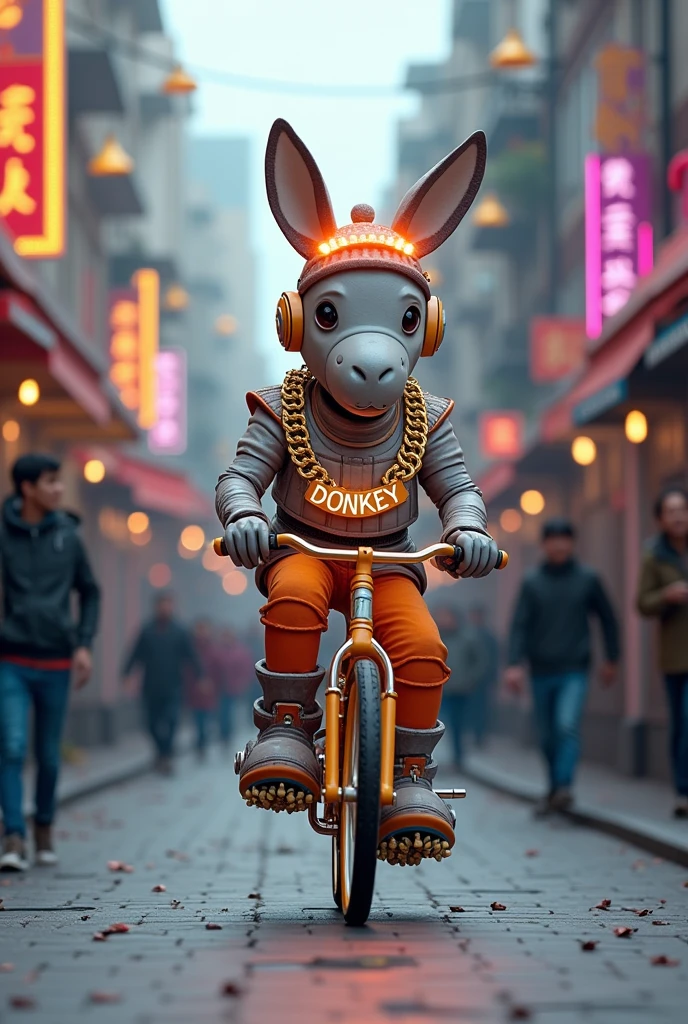 puts a girl riding a bicycle cat ears all naked in the city of tokyo --auto --s2