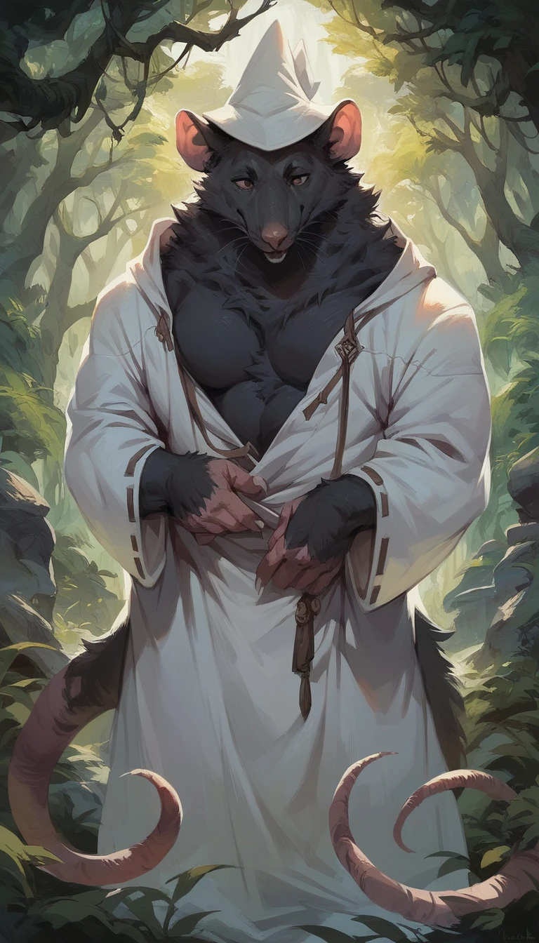 deathwolf, 1boy, solo, colored sclera, red eyes, black cloak, white fur, full body, anthro, (frown:1.2), (pain:1.3), (clenched teeth with drooling:1.3), (one eye closed:1.5), from above, kneeling, (hands behind back:1.3), (looking upwards:1.5), (tightly bound by vines:1.5), male, muscular, muscular anthro, (sweat:1.4), muscular male, aged up, hi res, (bottomwear:1.2), 8k hd, extreme detail, detailed background, dark cave, by Pino Daeni, (by ruaidri), by virtyalfobo, hard throbbing cock, erection, submissive 