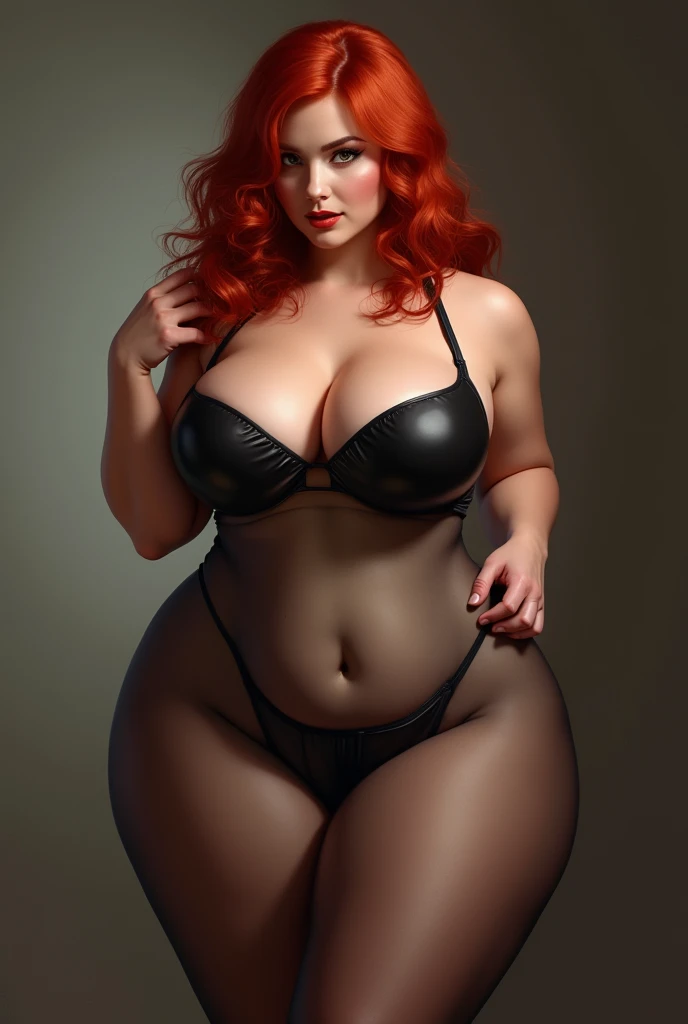Big breasted redhead