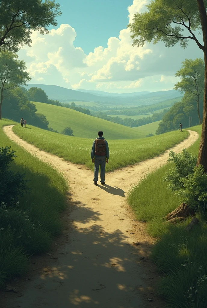 A choice and a fork in the road are two paths, one right and one wrong ...