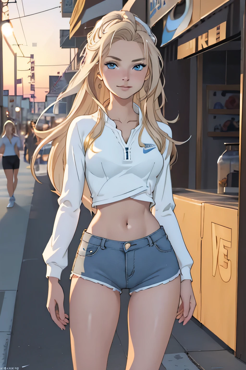 (superflat, flat shading, flat colors:1.1), (winter:1.2), (snow:1.2), (city street), 2girls, young , , slim, small breast, blonde hair, Wet Transparent white t-shirt, (wet Transparent white panties:1.2), smile, blush, selfie, view from below, (low angle), winter, snow, bright sunlight, vibrant colors, best shadows, watercolor,