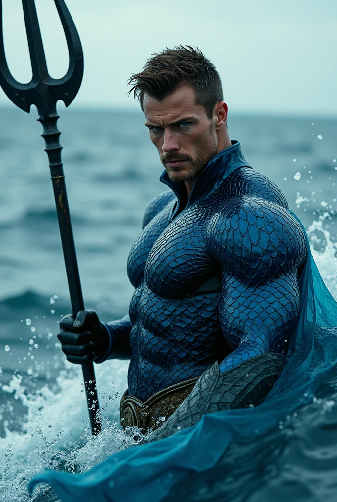 there is a man that is standing on a mermaid tail, inspired by Adam Dario Keel, mermaid tail, handsome stunning realistic, shirtless :: high detail, mermaid, mermaid body, inspired by Ludovit Fulla, fish tail, by Adam Dario Keel, emma watson as a mermaid, emma watson as sea mermaid, dnd triton, ariana grande as a mermaid