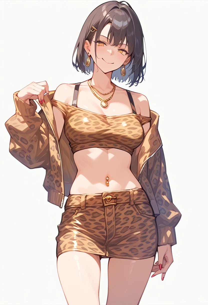 score_9, score_8_superior, score_7_superior, score_6_superior, sauce_anime, evaluation:general, One girl, sorry, Lewd_Clothes, makesuperior, jewelry, Leopard print, 