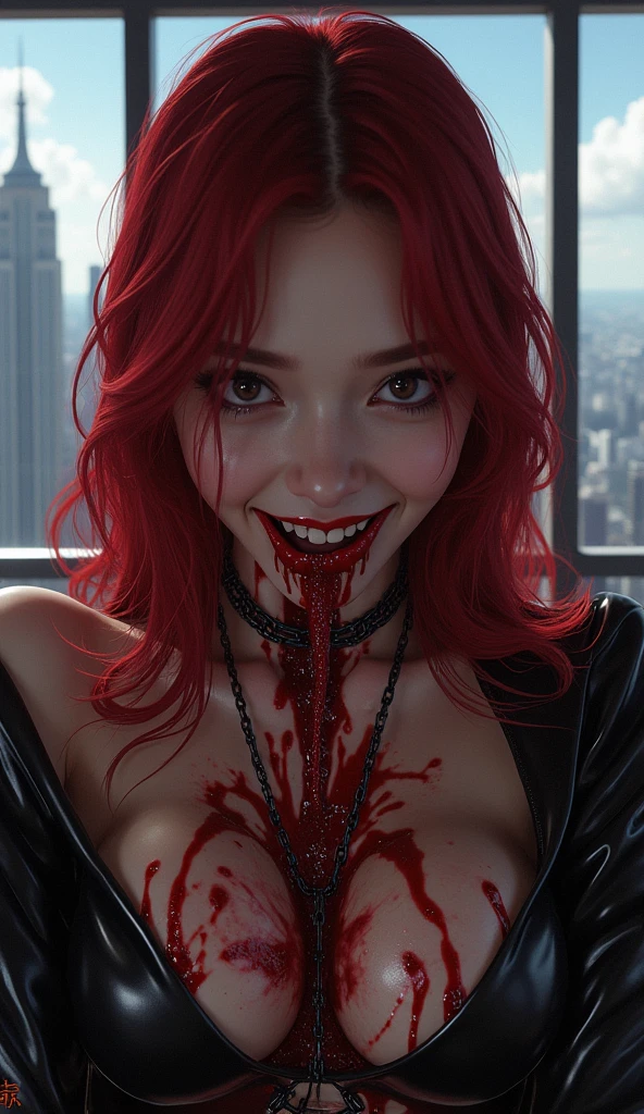 (((the most beautiful girl in the world))), ((cowboy shot)) navel, plain white crop top, underboob, cleavage, realism, ((seductive expression)), the most unparalleled (masterpiece) ever, super realistic 8K , perfect artwork、(((Sexy))) and colorful、shockingpink、((all matte black bra with matte black miniskirt))、frilld、seductive fashion、A detailed face、face perfect、perfect eyes、high-detail, , ((extremely long hair:1.98)), bangs, (sultry eyes, red eyes), gorgeous eyes, shiny hair, silky ruby hair,
(sharp focus), (hard focus), score_9, score_8_up, score_7_up, 1boy, 1girl, penis, fellatio, (slut, whore, looking up, submissive, oral, sucking cock, deepthroat, cum on face, cum in hair, cum on body),