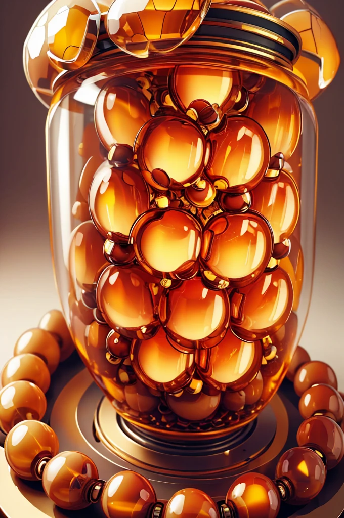 Masterpiece, best quality, 8k, tube with honey pebbles