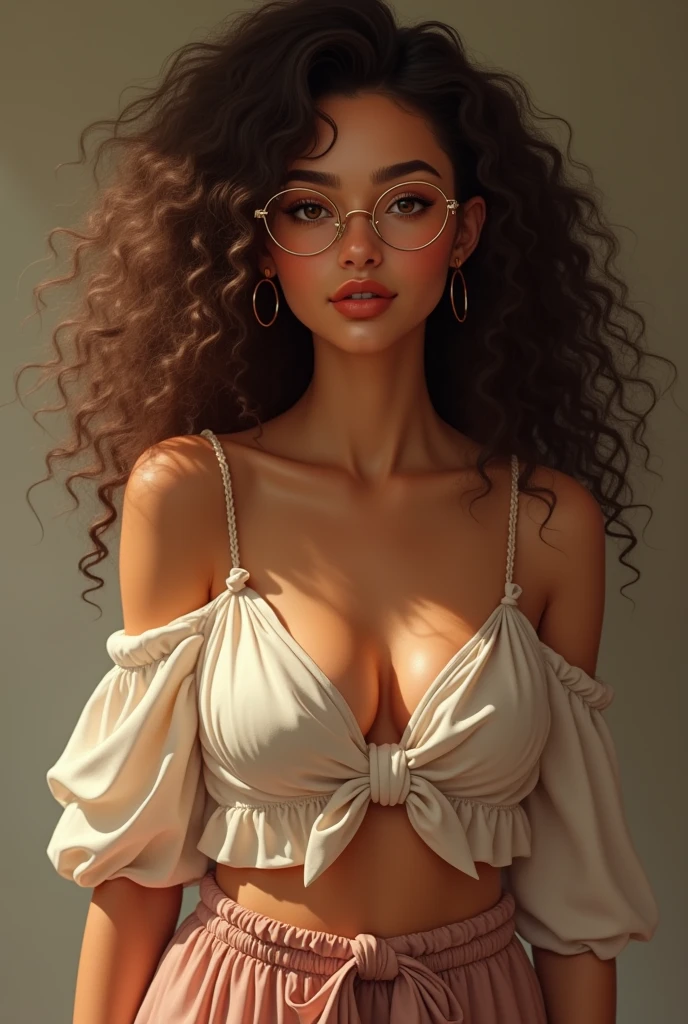 Different mood black american woman with very long curly hair, showing clevage, clutched in deep green  towel, wide angle in a pink vintage bathroom, perfect anatomy, illustrative, painterly, detailed, UHD drawing, pen and ink, perfect composition, beautiful detailed intricate insanely detailed octane render trending on artstation, 8k artistic photography, photorealistic concept art, soft natural