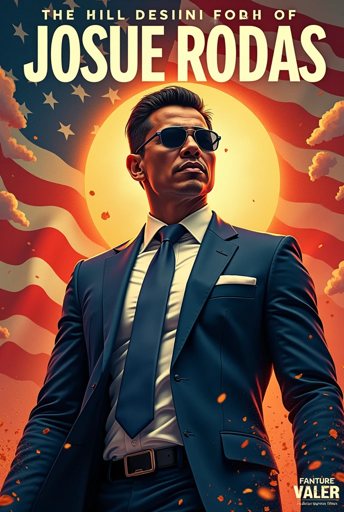 homem segurando uma bandeira esta logo
