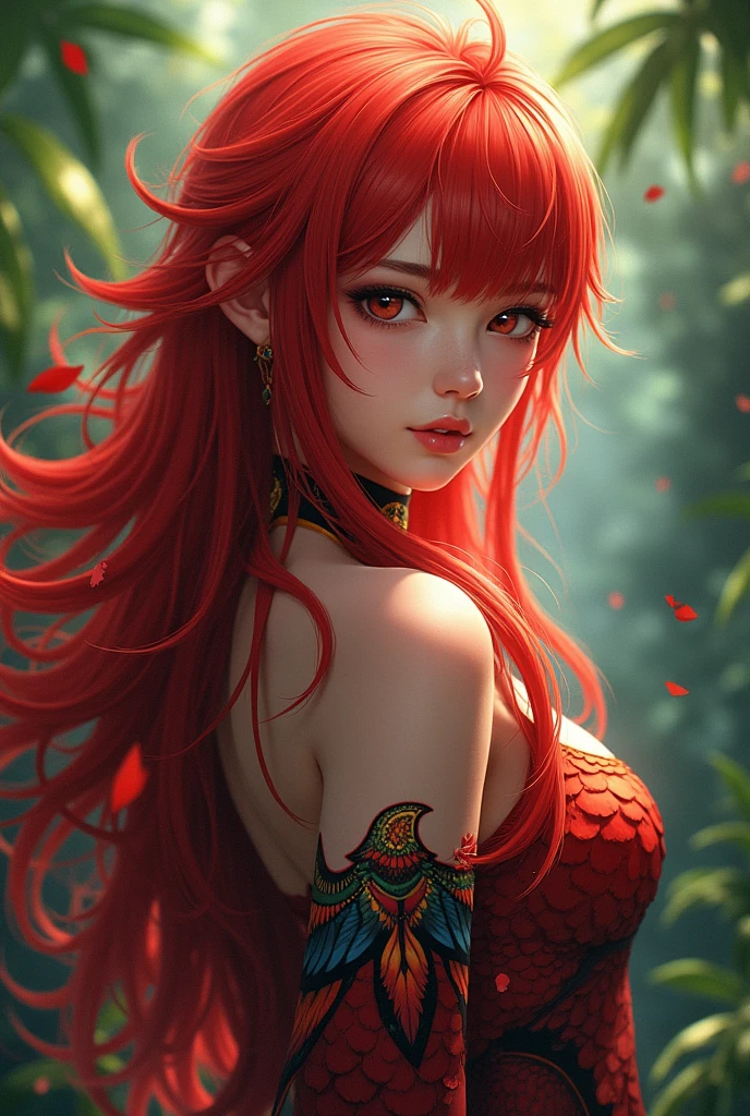 a close up of Street Demons Zyra , artgerm sylvari portrait, artgerm detailed, Street Demons Zyra from league of legends, (Street Demons Zyra), artgerm lau, artgerm. high detail, extremely detailed artgerm, wow 4 k detail fantasy, artgerm portrait, colorfull digital fantasy art, 4k, 16k, masterpiece, highres, absurdres, Street Demons Zyra from league of legends, zyra, perfect face, perfect eyes, reddish magenta skin, perfect skin, silky skin