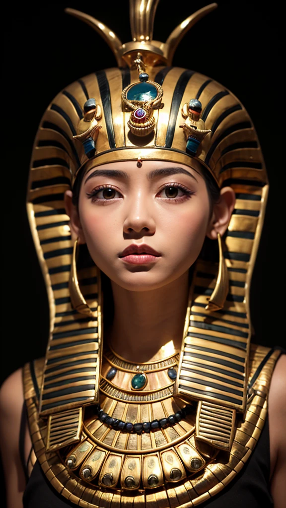 male Tutankhamun gold Gorgeous background Sparkling