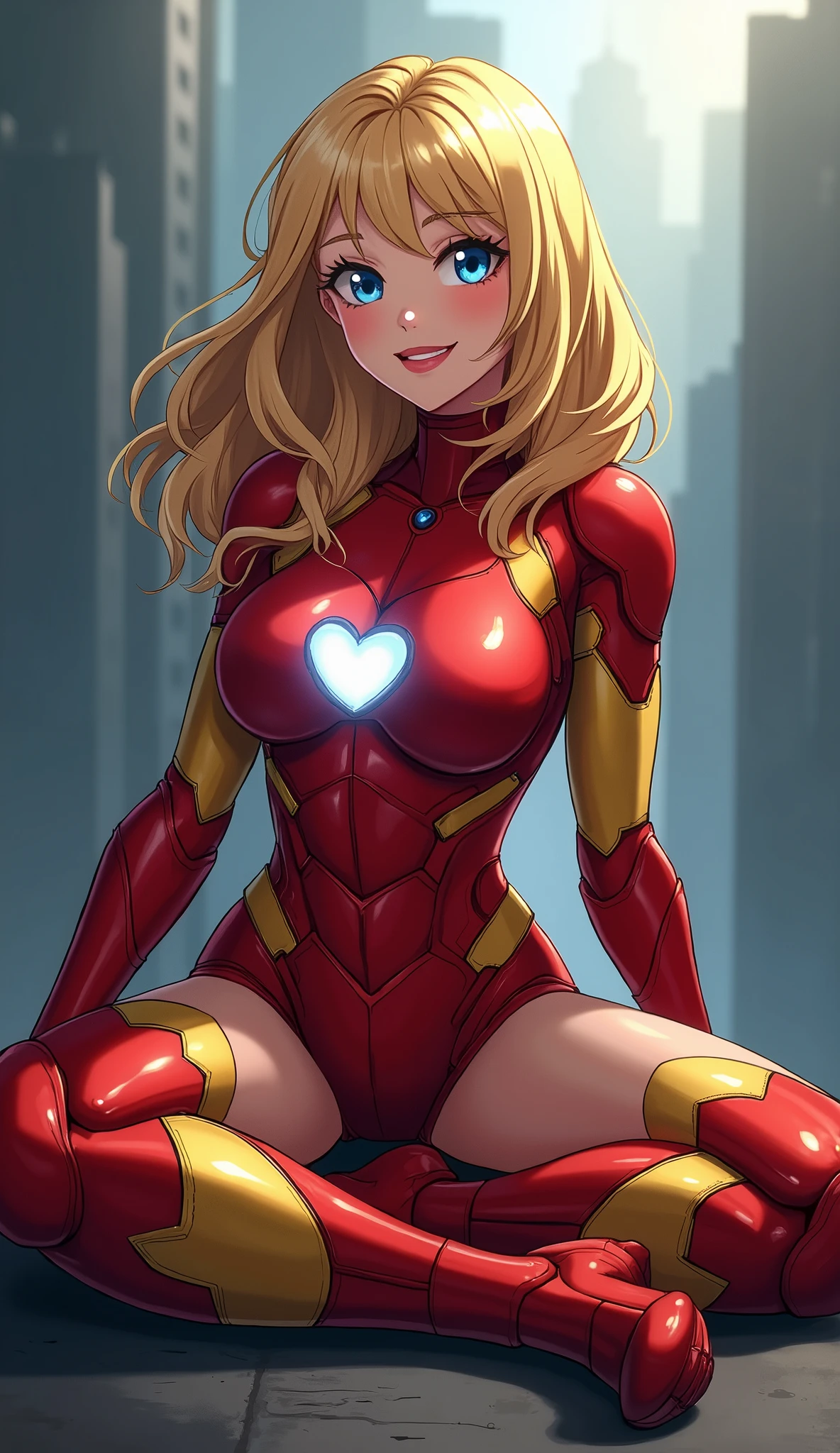 poses, Gwyneth Paltrow, cabelos ruivoeias), (((Uma mulher de ferro ultra-detalhada e sexy em Marvel City))), Cinta-Liga, olhos azuis intensos, com vista para a cidade, shaved head side, sardas, Cabelo loiro, camisa nua, olhos azuis intensos, shy, grande sorriso, um, De baixo:1.2, altamente detalhado, detalhe intrincado),Melhor qualidade, nud dura, Tiro certeiro, High definition, 8k resolution. (seios expostos:1.5), studio lighting, sharp focus, graxa labial branca, olhos detalhados, realistic eyeulherdeferro