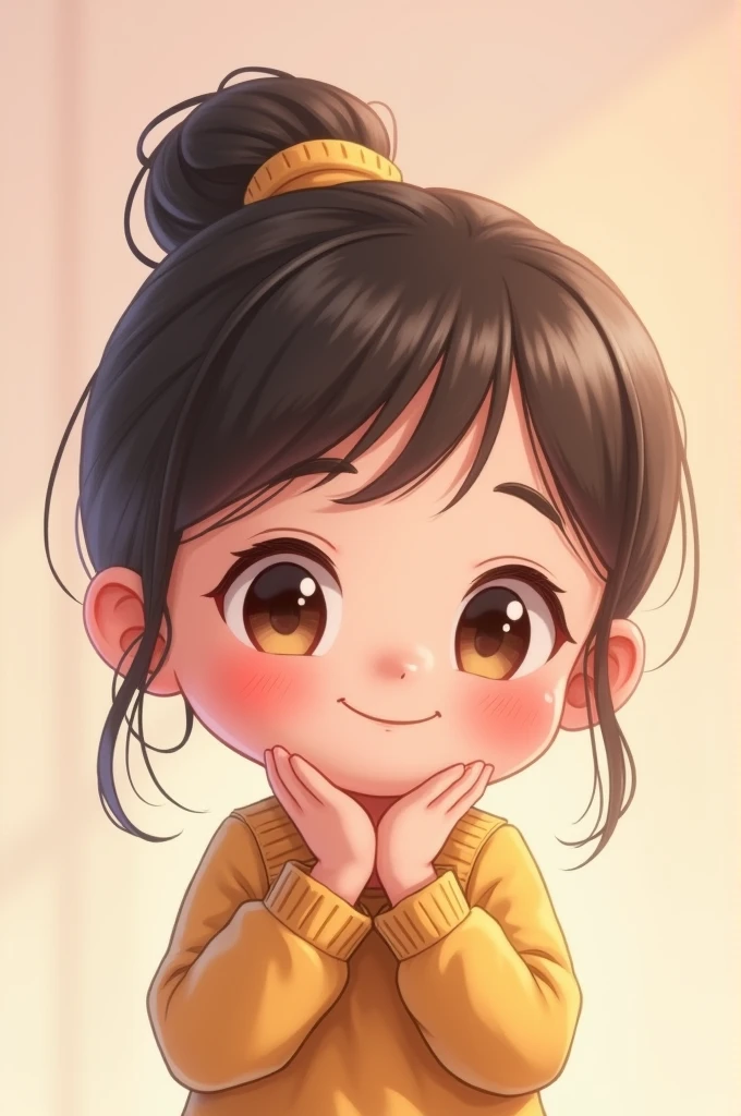 GENERATE A DRAWING OF A 4-YEAR-OLD GIRL USING NICE WORDS, No shouting IN CONVERSATIONS WITH YOUR PARENTS INSIDE MY HOUSE THE IMAGE MUST BE HORIZONTAL WITH MEASUREMENTS OF 12 CM X 8 CM
