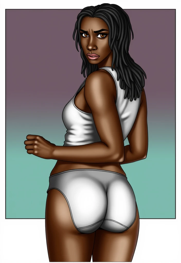 female black nude body, modelsheet, model sheet, flat colors, no shading, lineart, multiple angles, simple light