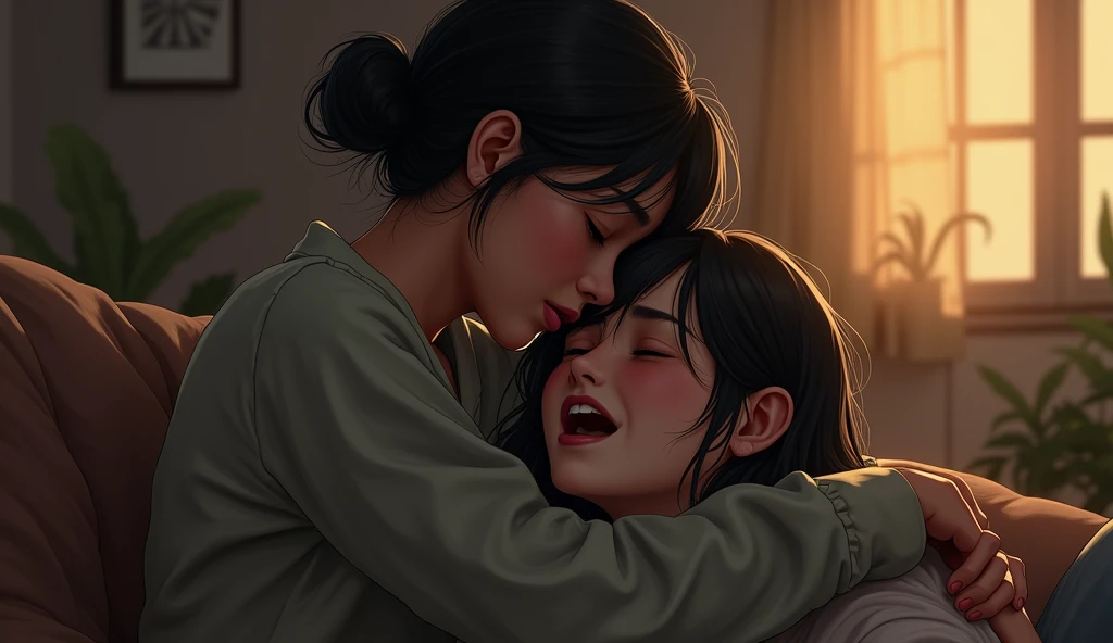 A person comforting another who is sad. - SeaArt AI