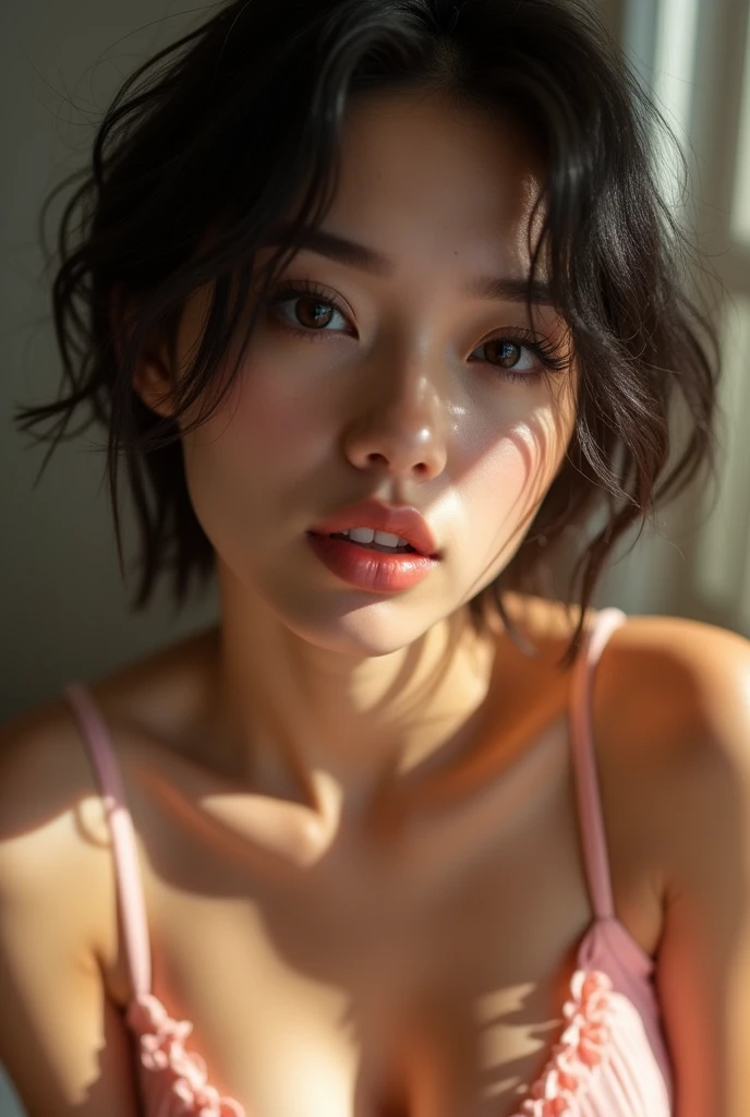 RAW image, 16K, color, image, (Only one girl), Beautiful Face, Highly detailed face, Very fine double eyelids, Very high quality neck, Beautiful Hair, Very fine hair, High quality hair, Highly detailed skin, Highly detailed skin, Very high quality legs, Very beautiful legs, (Highly detailed armpits), Very high quality underarm, ((Side fetish)), ((The ultimate in high quality underarm: 1.3)), Sunken armpits,((((Armpit depression))), (((((Deeply wrinkled armpits))), (color素沈着した脇の下))))), {{{Severe color素沈着した脇の下}}}}, ((Deeply wrinkled armpits)), color素沈着した脇の下, (Swimwear), Saggy, Black Shortcut,