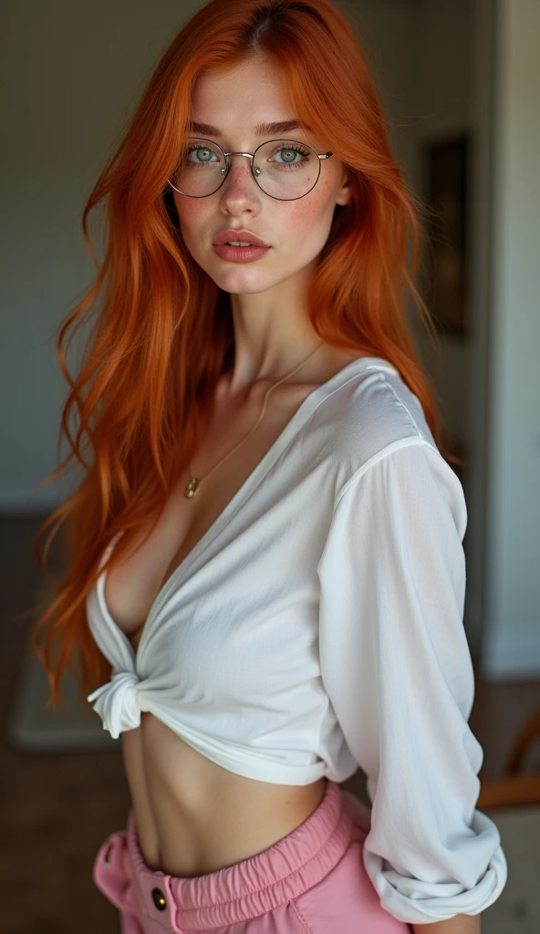 A character from this anime, who have ginger mid-long hair and who were a black necklace. Her sty is alt