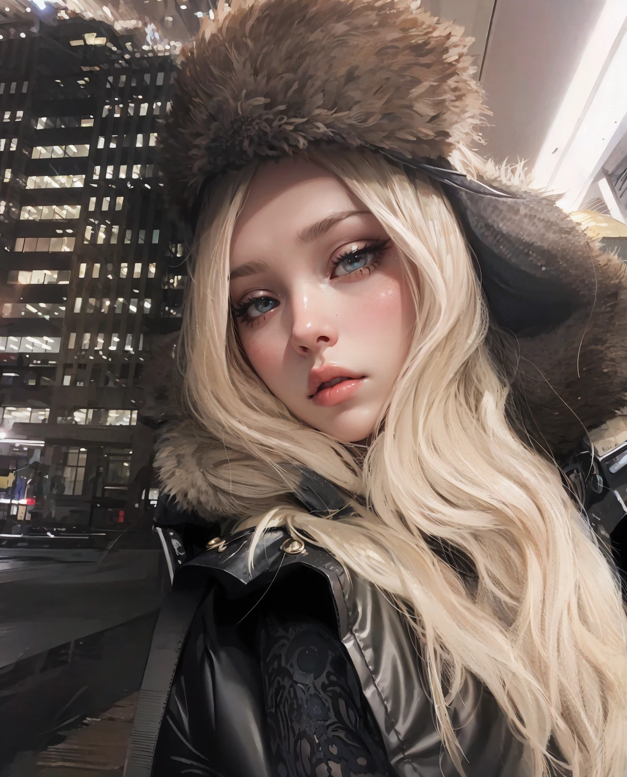 beautiful girl, white blonde hair, wavy fur, greek goddess, beautiful eyes and perfect nose, soft skin, soft fur, Model, perfect girl,beautiful woman , (masterpiece),((ultra detailed)), (highly detailed CG illustration),(expressionless), (Best Quality:1.2),(1 girl:1.2),high quality texture, intricate details, detailed texture, a realistic representation of the face and person, Beautiful and delicate face in detail, Beautiful and delicate detailed eyes., pupil of the eye a face of perfect proportions, Depth of field, perspective,20 years, thin face, (large eyes:1.2),blush,shiny lips, perfect body, Skinny body, (narrow waist:1.3), Big chest, distinct_{{image, (bright and pale skin), focus on face , (white blonde hair ), (beautiful finely detailed eyes and detailed face), (for white ), contrast