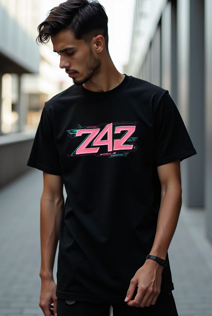 Black T-shirt with a Z42 design