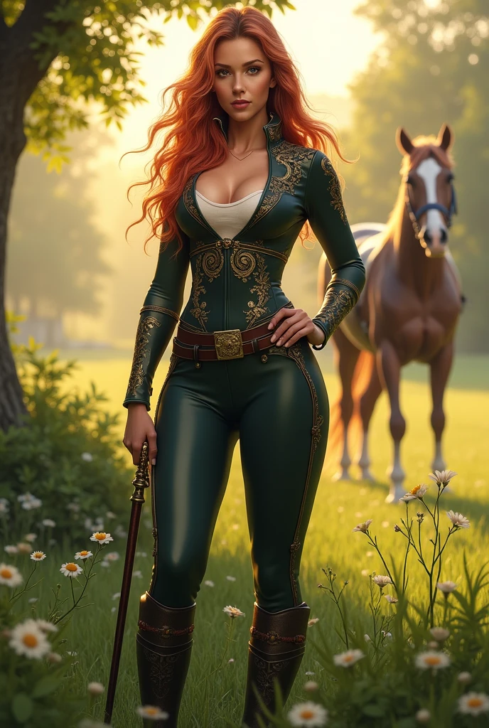 "(best quality,4k,8k,highres,masterpiece:1.2),ultra-detailed,(realistic,photorealistic,photo-realistic:1.37),steampunk girl, Jennifer Garner from Alias as Elektra, ((red hair)), ((bare breasts)), ((camel toe)), beautiful detailed eyes,beautiful detailed lips,extremely detailed eyes and face,long eyelashes,busty,body curves,sexy:1.1,steampunk airship,flying through the sky,mechanical wings,leather corset,metallic goggles,antique clockwork mechanisms,brass and copper accents,steampunk fashion,ornate Victorian era dress,vintage stripes and patterns,vibrant colors,dark hued sky,dramatic lighting,soft ambient glow,smoke and steam effects" (((dark skin}}} "long dark hair"