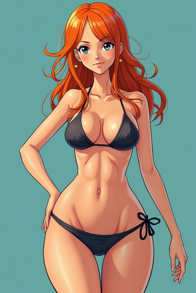 hot nami, big  and , tight swimsuit