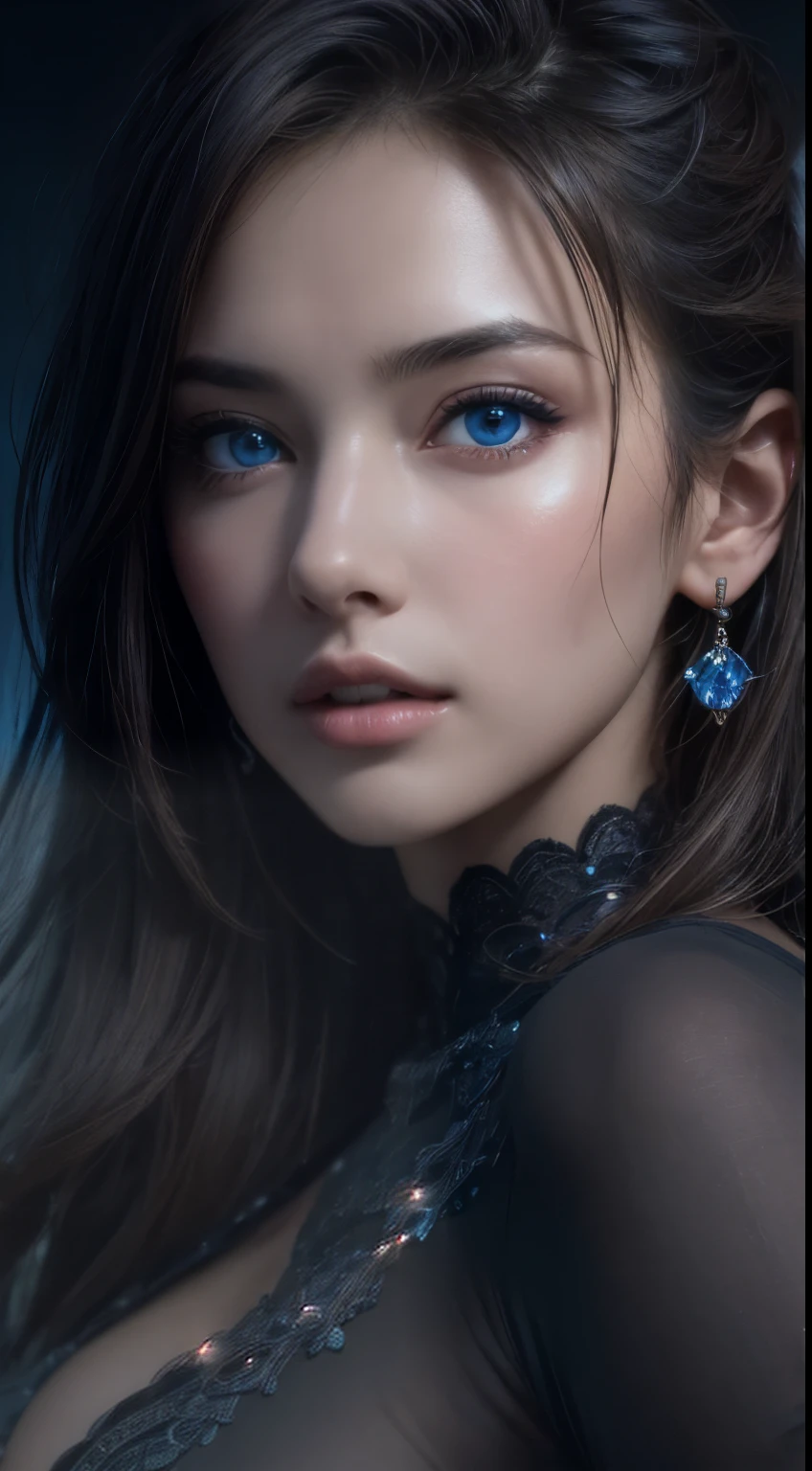 woman, woman, short hair, hair ornament, blue hair, legs , sitting on the bed , small, panties, bra, Sexual тело , underwear, Sexual , bra, panties, one flower, hair цветок, (orange eyes:1.2), (labret piercing:1.2), eyeshadow, (Akatsuki uniform:1.5), Akatsuki \(naruto\),BREAK (masterpiece:1.2), Best quality, A high resolution, unity 8k wallpaper, (illustration:0.8), (beautiful detailed eyes:1.6), very detailed face, perfect lighting, extremely detailed computer graphics, (perfect hands, Ideal Anatomy),
