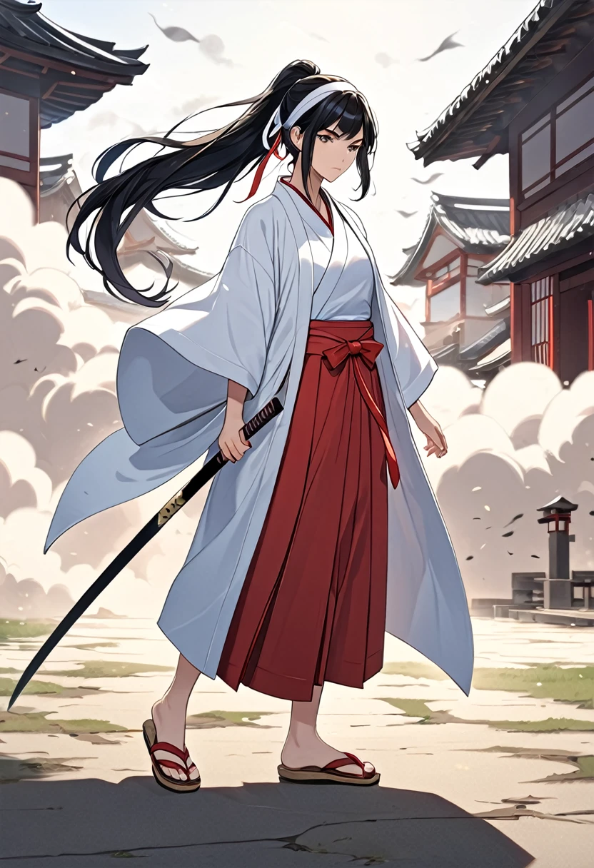 Anime Character Design Anime Character Reference Sheet Concept Character black and white manga style Taisho Romance action Japanese sword full body woman