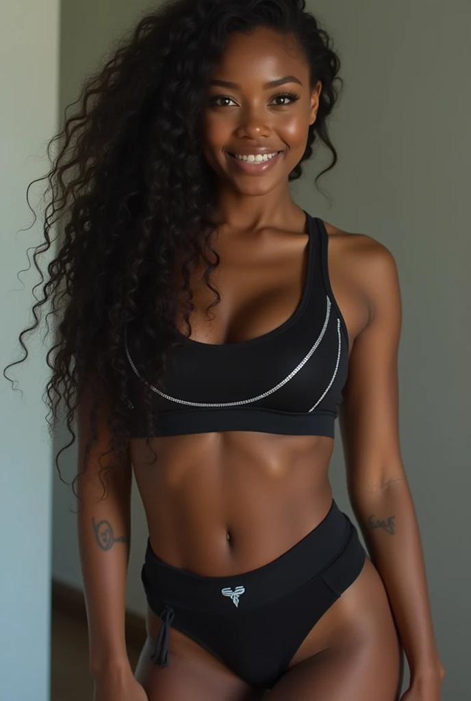 Arlenis Sosa dressed in hot clothes and smiling