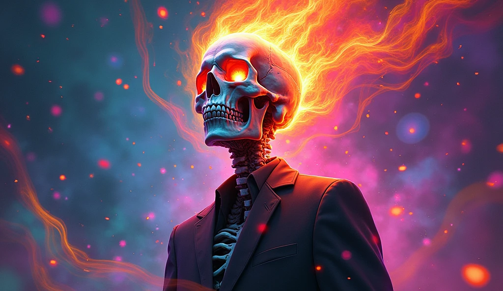ghost rider using a computer