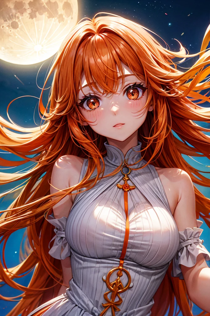 1 girl, women'approach, Orihime Inoue, bleach, very aesthetic,illustration,perfect composition,wet skin,intricate details