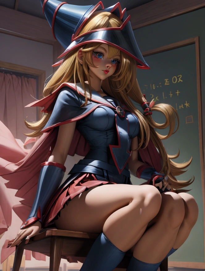 Maga Oscura、obra maestra、highest qualityr、1 girl in、una rubia、Sombrero azul、pechosout、Tetinas 、areolas rosadas、Duelo de monstruos、Sombreros、trigrama、flotante、longitud del cabello、Perspectiva del espectador、solo、Sombrero de mago、Yu-Gi-Oh、chromatic abberation、Profundidad de campos、soft illuminaotion、Topless、NSFW、con las piernas desnudas、Pies crudos、sentado en、A look of shame,pies,Enfoque de pies,(Dedo del pie de Fiyev 1.5),angle from below、esqueleto perfecto、Manos y dedos de los pies completos、Focus on your toes