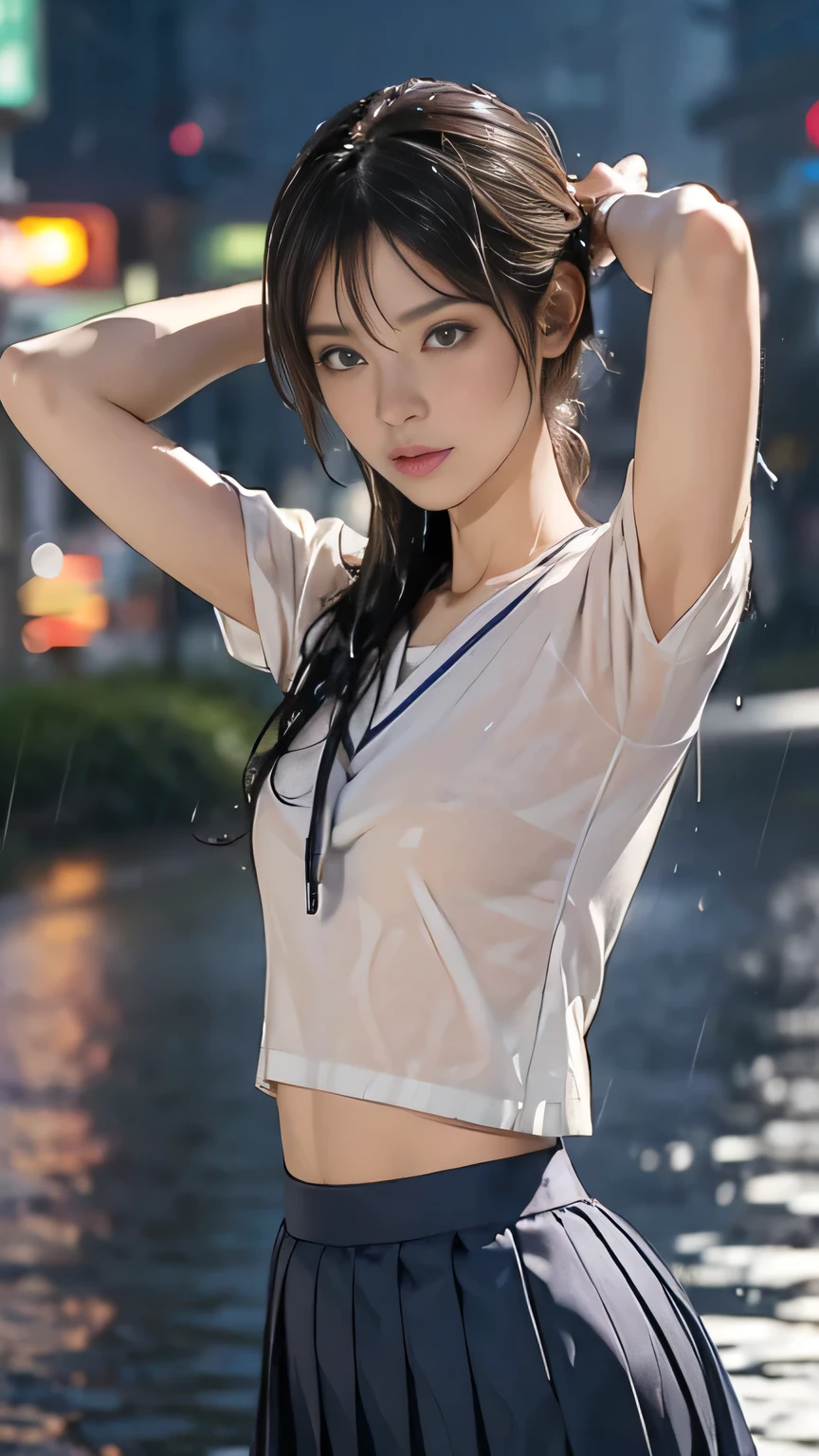 ((panty:1.5)) ((japanese pretty girl:1.3)) ((rainy:1.5)) (navy school bloomers:1.4), thin_fabric ((white short sleeves:1.2)) (( in the track and field:1.4)) (( breasts:1.4)) ((sweaty:1.5)) ((after sex:1.2)) ((blushing:1.3)) ((face is wet:1.3)) ((:1.4)) ((clothes are wet:1.4)) ((sitting:1.5)) (()) ((close-up:1.2)) best quality,masterpiece,ultra high res,(photorealistic:1.4),raw photo,(Authentic skin texture:1.3),(film grain:1.3),panorama,character portrait,very wide shot,narrow waist,cowboy shot,(in the dark, deep shadow, low key, cold light,) night,(()),streaming tears,,dust,Tyndall effect,(expression),1girl,beautiful detailed eyes and face,white jabot,brown eyes,((brown hair:1.2)) ((long hair))