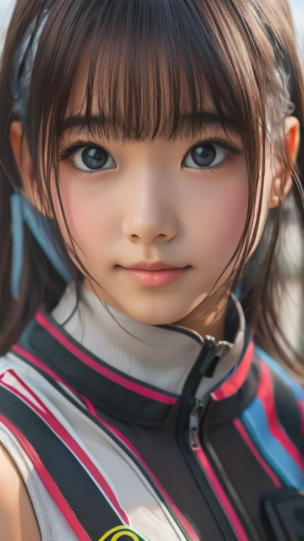 anime girl with long hair and a blue shirt posing for a picture, realistic anime 3 d style, 3 d anime realistic, photorealistic anime, photorealistic anime girl render, smooth anime cg art, anime styled 3d, realistic anime artstyle, anime realism style, anime style. 8k, realistic young anime girl, render of a cute 3d anime girl