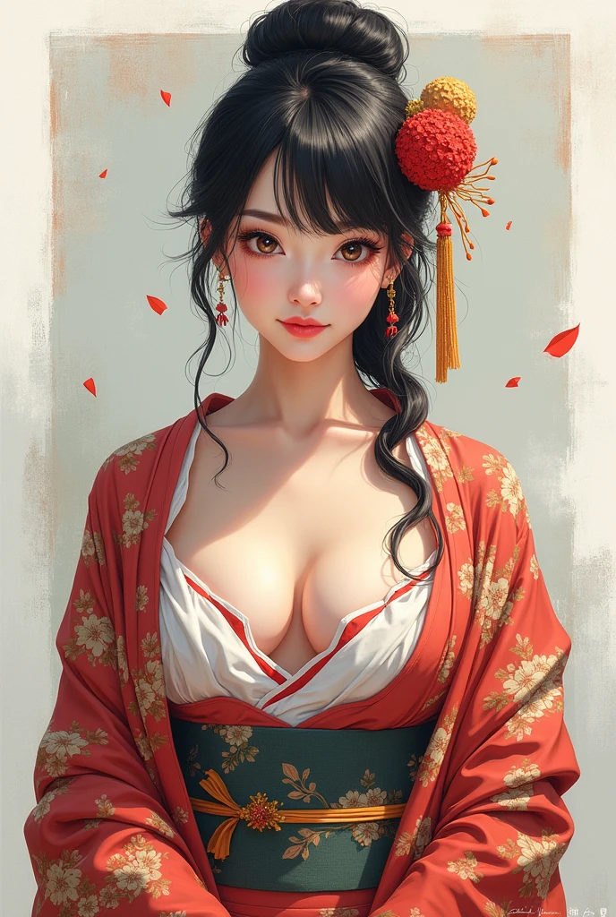 anime girl in kimono outfit posing under cherry blossom tree, seductive anime girl, beautiful alluring anime woman, beautiful anime girl, beautiful anime woman, attractive anime girl, japanese goddess, beautiful alluring anime teen, guweiz, pretty anime girl, extremely detailed artgerm, anime girl, beautiful anime portrait, anime woman, beautiful anime