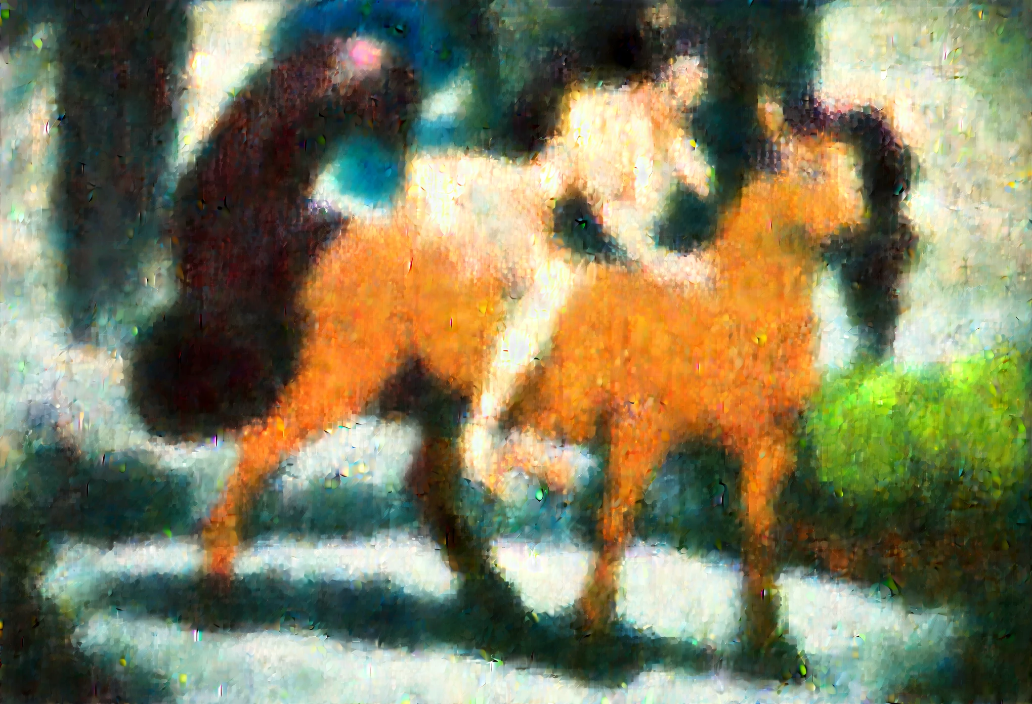 NSFW (nude) (Nami ((human)) large breasts, strip of pubic hair) vaginal penetration fucking male furry horse with horse penis, full body, on a deserted beach