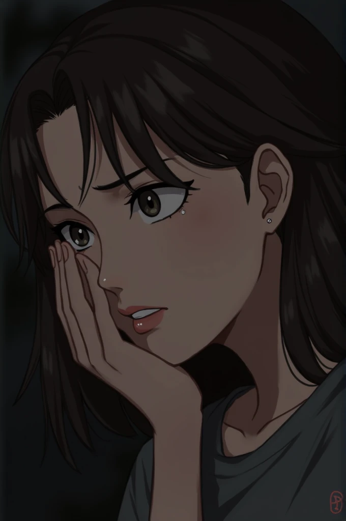 (((lie on your back))),clothing: black bodycon,medium breasts、 short black tight dress, (((brown eyes))), purple hair, medium hair, laughter, cross necklace, expensive, Because I'm slender, (nffsw), (((Misato Katsuragi))), looking at the viewer, perfectly detailed face, fully detailed hands and fingers, masterpiece 1.1, Trending at Art Station, pixiv quality, (((Fine art:jaw))), intricately detailed, ultra graphics, software version, (((mature 1.1))), clothing: jacker, red jacket, symmetrical face、(((Open your mouth wide and show your throat))),(semen overflowing from the mouth:1.5),narrow your eyes,view audience,arms above head,beautiful spotless skin,well-proportioned face,detailed face,flushed face,beautiful skin without blemishes,sweaty,(((drool))),Tears gather in my eyes,flushed body,toned abdominal muscles,great style Model,Sensual Sculpture Idol,Focus is on the Face,Depth of Field,focus on the face,cinematic lighting,(((On soft white sheets))),deep shadows,(((high resolution))),animation